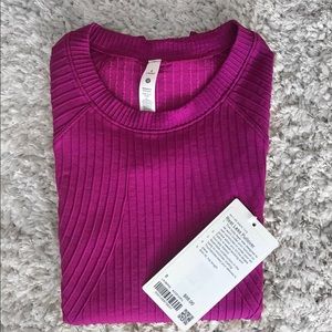 Lululemon Rest Less Pullover Deep Fuschia